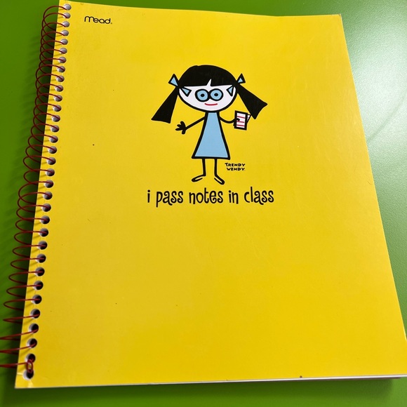 2006 spiral paper stupid factory Classroom humor sassy school Mead NEW NOTEBOOK - Picture 2 of 5